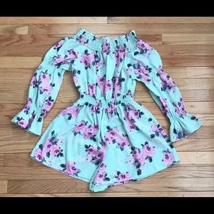Maddie shorts long sleeve romper girls XL